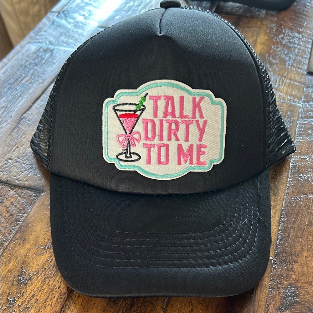 New Dirty Martini Black Hat with Patch